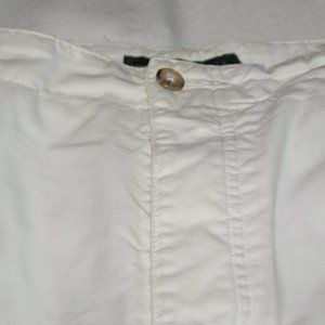 White Heavy Cotton Pants with Button-Fly closure and detailed legs Size 32 x 30